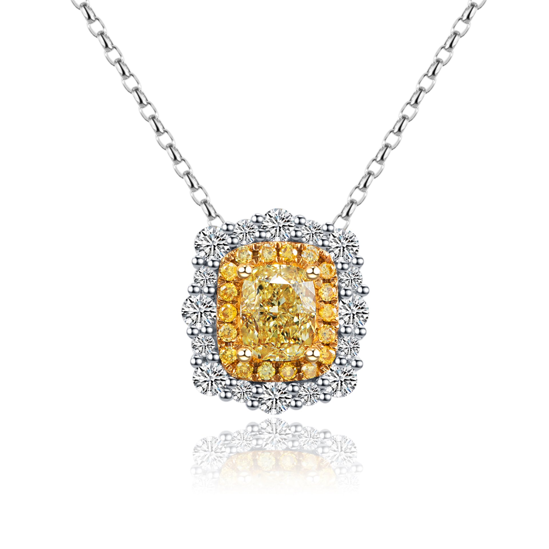 Lee Hwa Jewellery Fancy Colored Yellow Diamond Necklace
