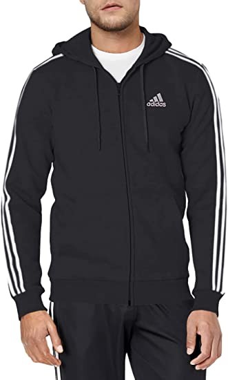 adidas Men's Essentials Fleece 3-Stripes Full-Zip Hoodie