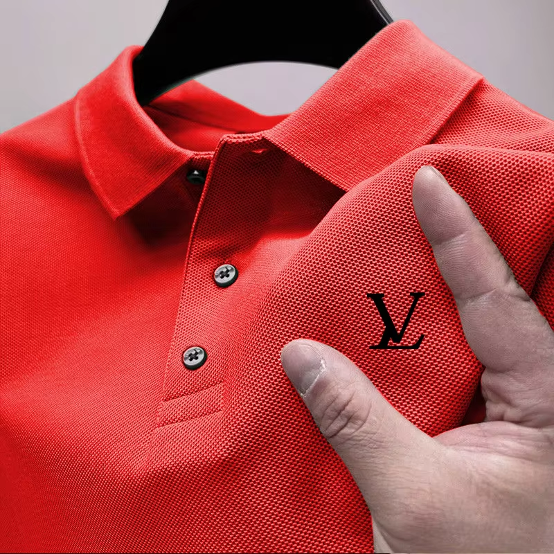 High quality men's business polo shirt, men's summer T-shirt, street fashion brand polo shirt